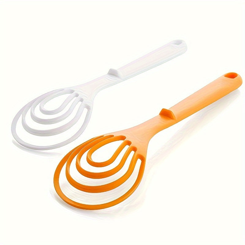 1pc Manual Hand Whisk - Durable Plastic Egg Beater with 3-4 Wire Whisking Prongs, Ergonomic Handle for Baking, Cooking, & Egg Beating - Lightweight Kitchen Gadget, Egg Beater Handheld, Cooking Essentials, Comfortable Grip, Easy Storage Design
