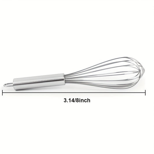 1pc, Whisk, Steel Egg Beater, Mixer, Whisking, For Blending, Baking Tools, 8 Inch, Kitchen Gadgets, Kitchen Accessories-whisk For Cooking