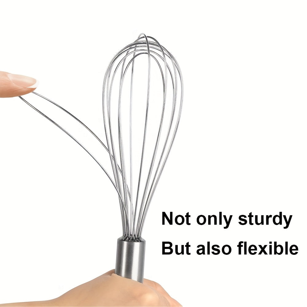 1pc, Whisk, Steel Egg Beater, Mixer, Whisking, For Blending, Baking Tools, 8 Inch, Kitchen Gadgets, Kitchen Accessories-whisk For Cooking