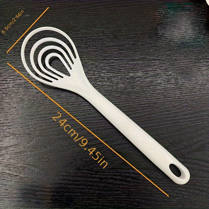 1pc Manual Hand Whisk - Durable Plastic Egg Beater with 3-4 Wire Whisking Prongs, Ergonomic Handle for Baking, Cooking, & Egg Beating - Lightweight Kitchen Gadget, Egg Beater Handheld, Cooking Essentials, Comfortable Grip, Easy Storage Design