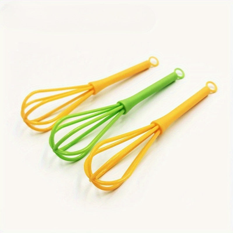 1-Pack Silicone Egg Beater & Milk Frother Whisk - Non-Slip Handle, 6.69x1.57inch Stainless Steel & Silicone Kitchen Utensil, Easy to Clean, 5 Colors (Grandma Green, Gray, White, Pink, Black), Beating Eggs, Ergonomic Kitchenware, Durable Kitchen Tool