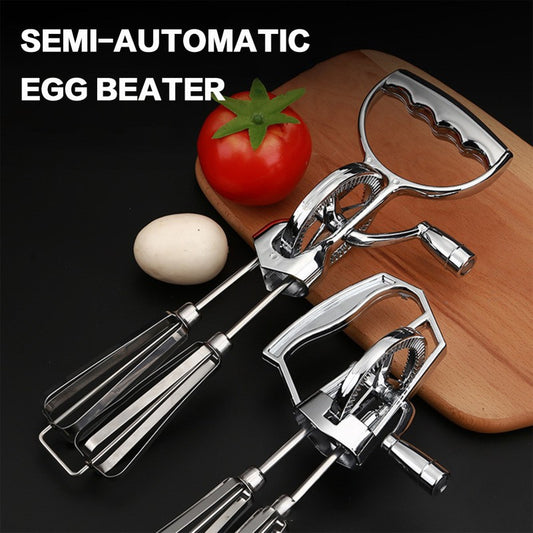 Kitchen Hand Crank Egg Beaters Stainless Steel Rotary Hand Whip Whisk for Gastronome Dessert Shop Use