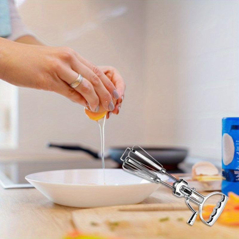Kitchen Hand Crank Egg Beaters Stainless Steel Rotary Hand Whip Whisk for Gastronome Dessert Shop Use