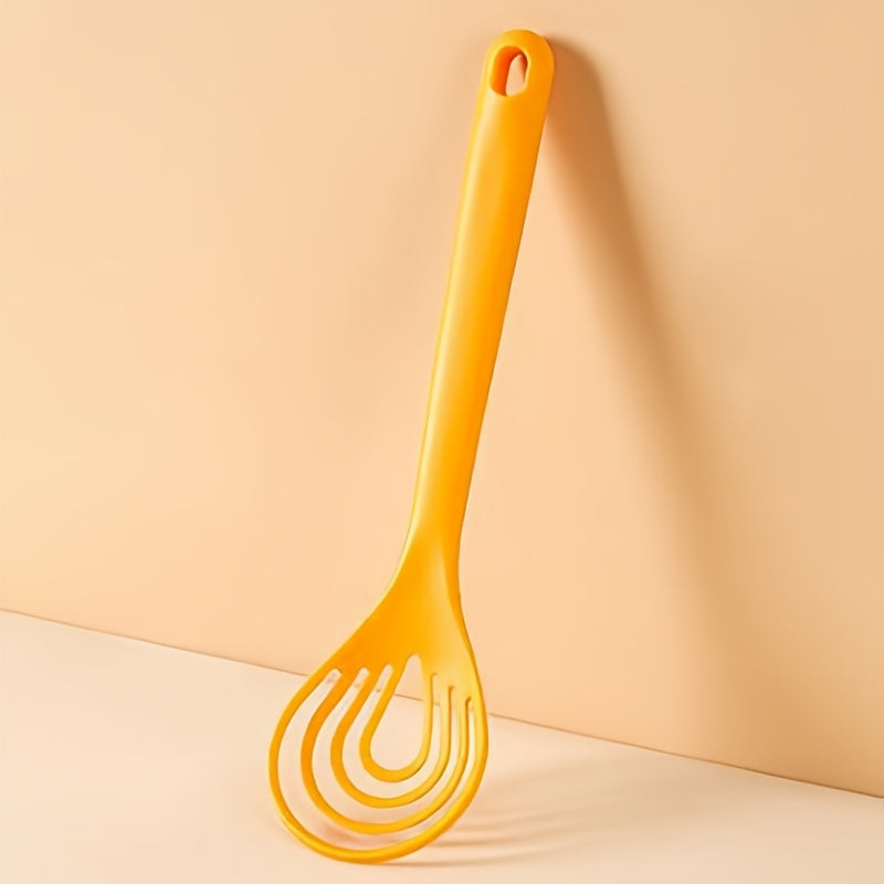 1pc Manual Hand Whisk - Durable Plastic Egg Beater with 3-4 Wire Whisking Prongs, Ergonomic Handle for Baking, Cooking, & Egg Beating - Lightweight Kitchen Gadget, Egg Beater Handheld, Cooking Essentials, Comfortable Grip, Easy Storage Design
