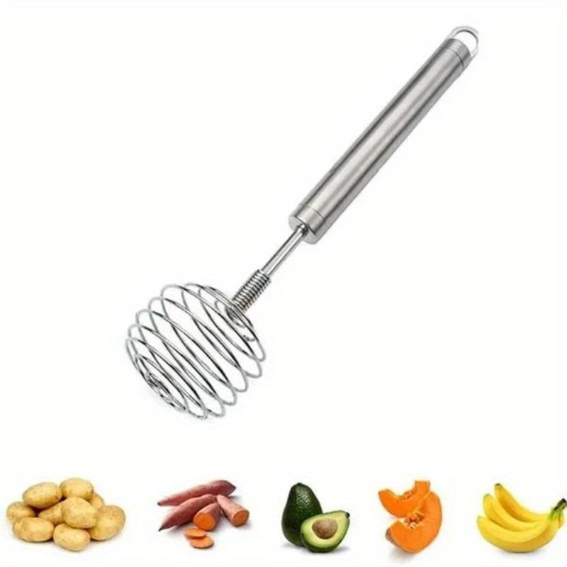 Manual Egg Beater Stainless Steel Ball Spring Whisk | Hand-held | Stainless Steel | Manual | Kitchen Baking Tools |  |  | Easy to use